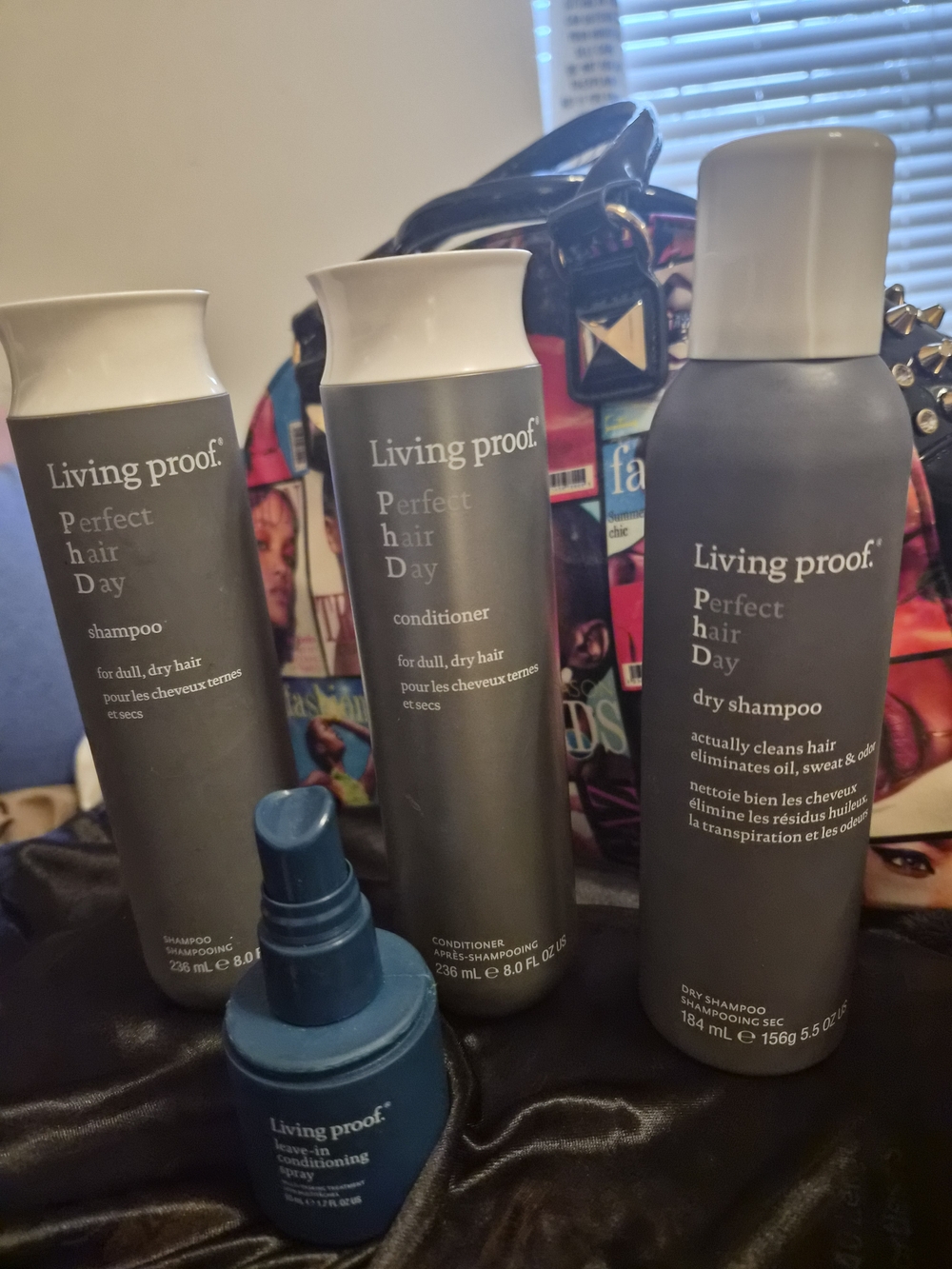 NEW (4)Living Proof Perfect Hair Day Set Shampoo Conditioner ,Dry Shampoo, Leave